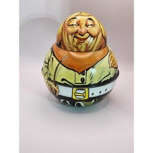 Bristol Ware Cowboy Roly Poly Brownie Tobacco Tin 1979. Mayos Cut Plug...